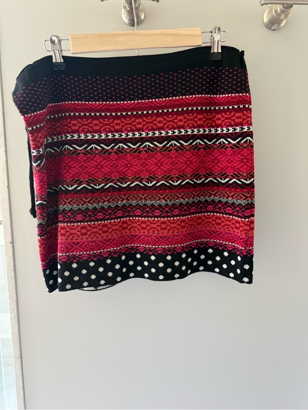 Icelandic Design Chloe Merino Wool Nordic Tie Mini Skirt Size L